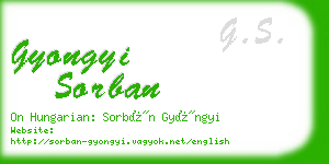 gyongyi sorban business card